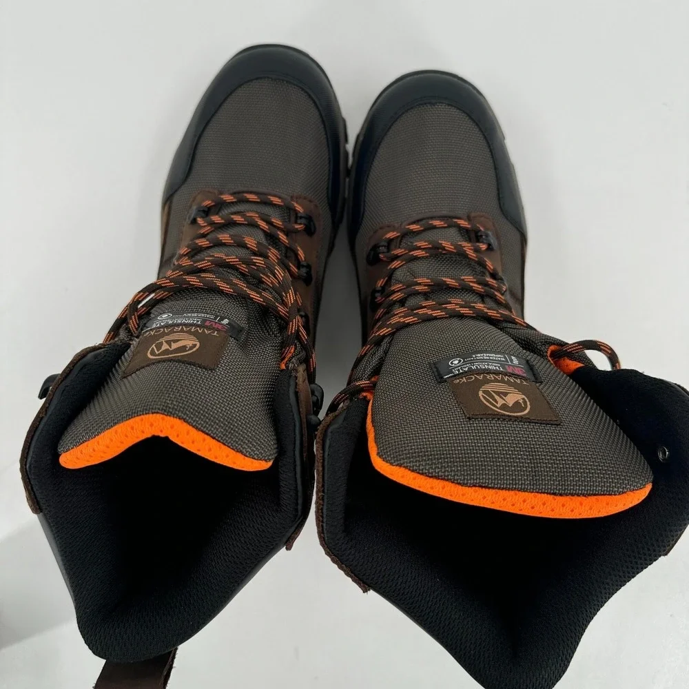 NEW Tamarack Snow Winter Boots MENS Brown Leather Mesh Lace Up Insulated SIZE 10